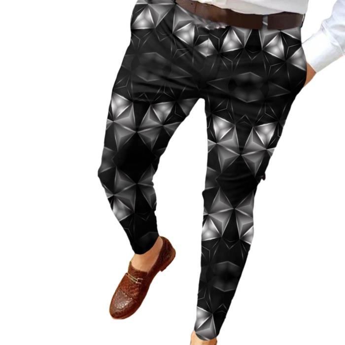 Pantalon de costume ?� imprim?� abstrait - COSTUME - TAILLEUR - Homme - Grey Grey - Cdiscount Pr??t 
