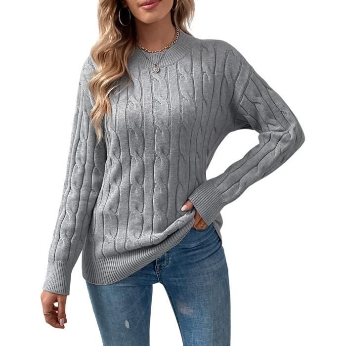 Pull Femme Hiver Chic Pullover Col Rond Pull Chaud Jacquard Sweater Vintage  Pulls Tricot à Manches Longues Tops Chandail Automne - Achat / Vente Pull  Femme Hiver Chic Pullo - Cdiscount