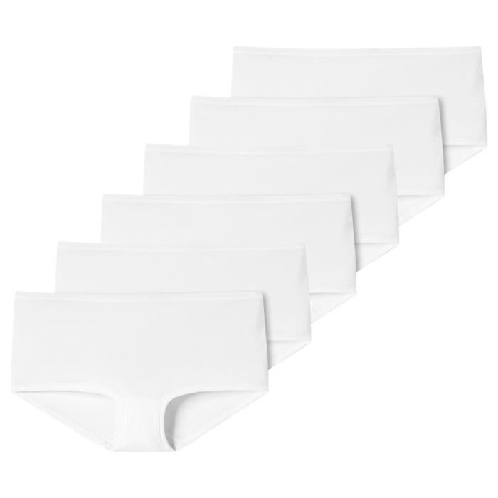 Culottes Shorty Femme Microfibre - Lot De 6, Coupe Bas De Hanche, Confortable Et Invisible Sous Les Vêtements
