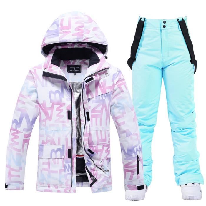 Ensemble de ski Femme Hiver A capuche amovible Manches longues