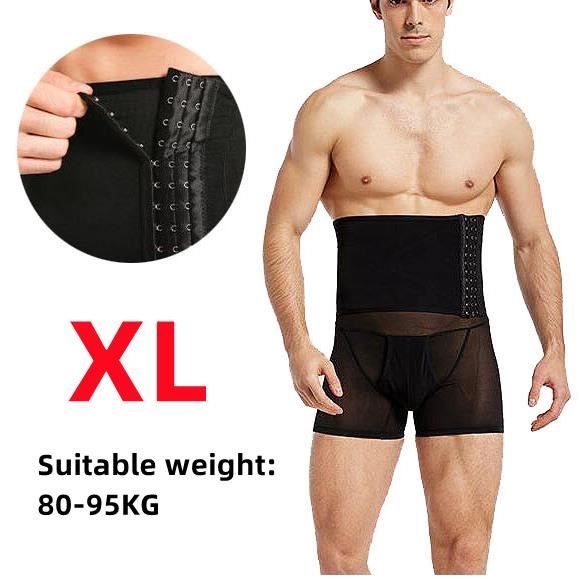 boxer gainant amincissant pour hommes - taille haute panty - ventre plat corset minceur - noir - xl