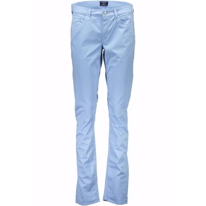 Pantalon Femme GANT Bleu clair Coupe Slim 5 poches