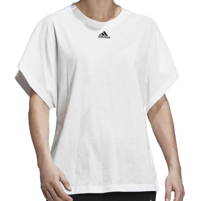 T shirt blanc adidas femme outlet