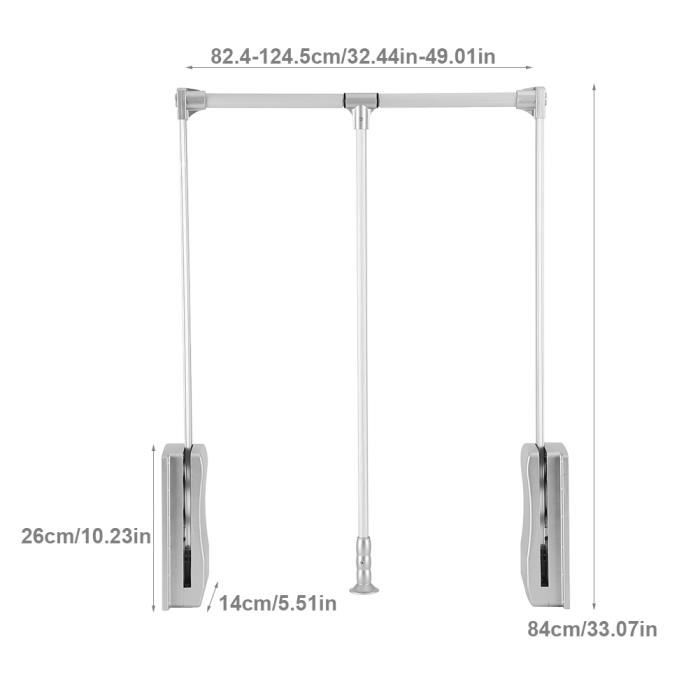 Tringle De Penderie Et Support, Tringle De Penderie Extensible Pour Cintres Portemanteau Blanc 35 Cm 88034107
