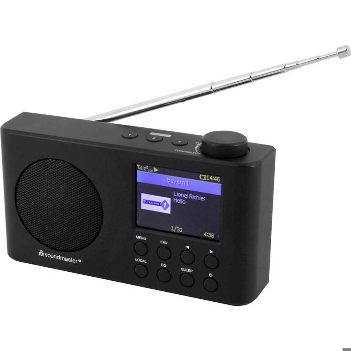 soundmaster IR6500SW Radio de table Internet Internet DAB+ FM Bluetooth USB WiFi radio internet rechargeable noir