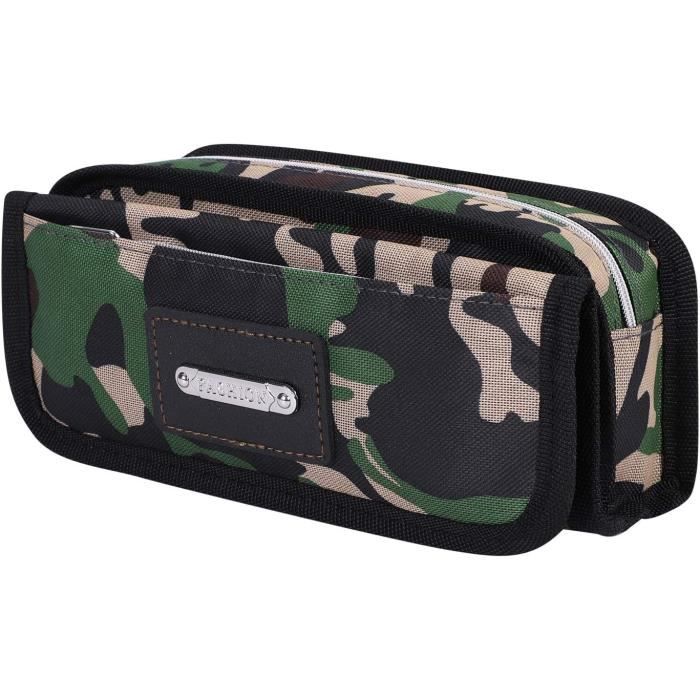 Trousse Scolaire Sofore 4 Compartiments - Grande Capacité 30+ Stylos | Bleu Foncé