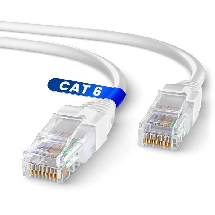 Cable 25m, Reseau LAN Cable Cat 6 Haut Debit pour Une