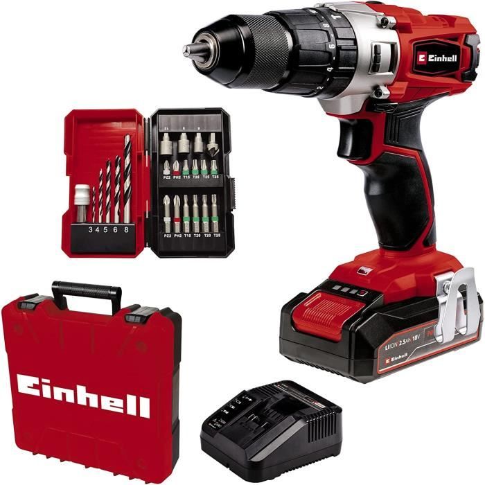 Perceuse visseuse à percussion EINHELL 18V Power X-Change - Sans batterie ni chargeur - TE-CD 18/50 Li-i BL Solo | Leroy Merlin Perceuse visseuse à percussion EINHELL 18V Power X-Change - Sans batterie ni chargeur - TE-CD 18/50 Li-i BL Solo | Leroy Merlin