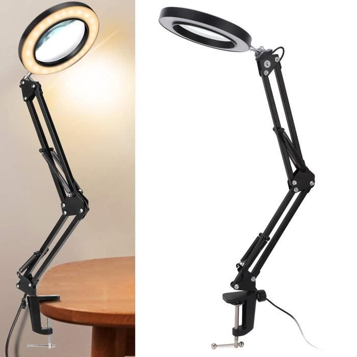 Loupe Frontale Avec Lumière LED - 4 Grossissements (2X à 24X) Pour Bricolage, Bijouterie, Réparation
