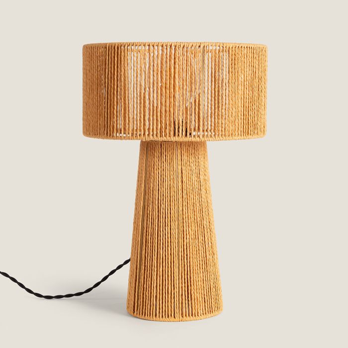 Lampe à Poser Papier Tressé Kalla Lilium Naturel