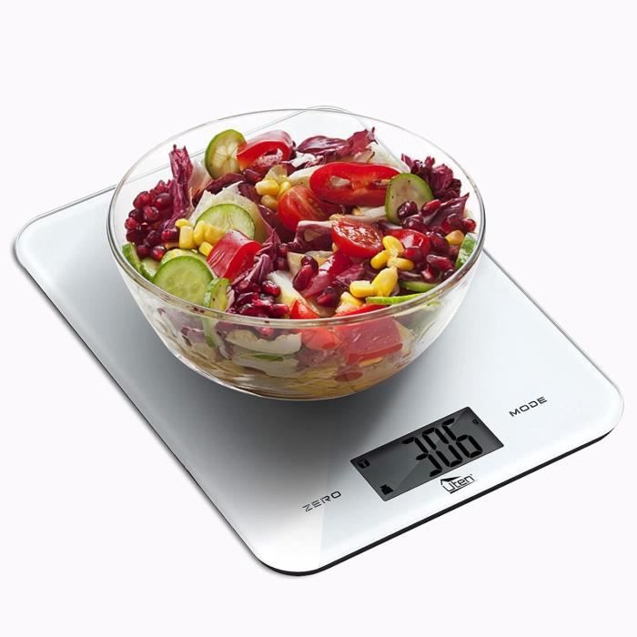 Genie 3623 Balance Digitale Cuisine Et Courrier - 5kg Max - Précision 1g - Plateau Verre - Noir