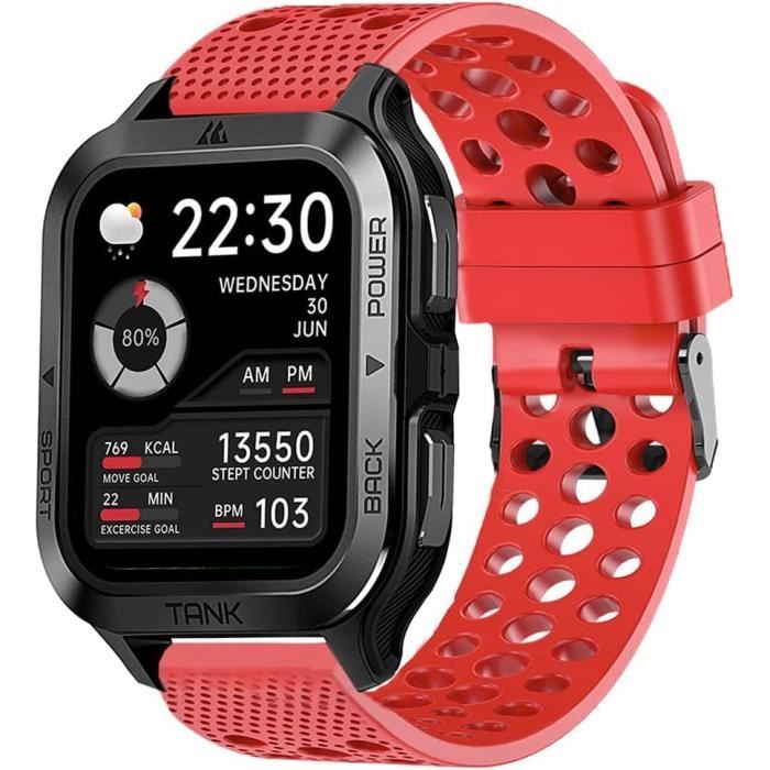 Bracelet Acier Inoxydable Argenté Montre 24mm