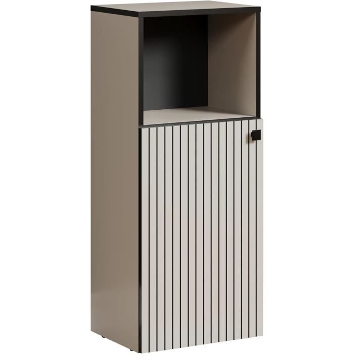 trendteam smart living - PureBliss - Meuble bas - Commode de salle de bain avec compartiment ouvert - Gris clair - 40 x 95 x 31 c
