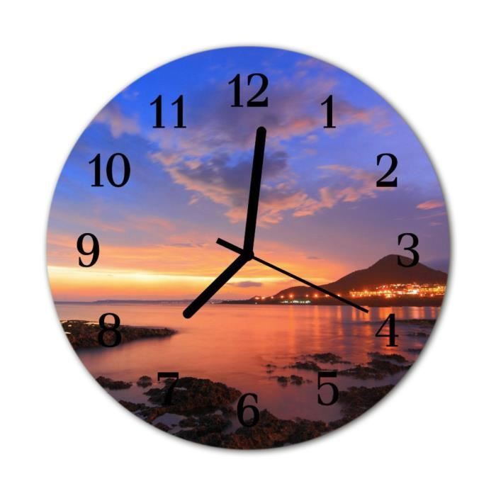 Horloge murale Wallfluent fi30 cm Aiguilles blanches Abstraction argentée 1 pcs