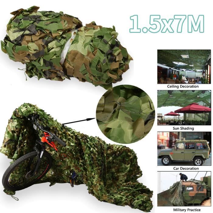 Filet Couverture Camouflage chasse Camping jeu campagne armee militaire 7x1.5M 