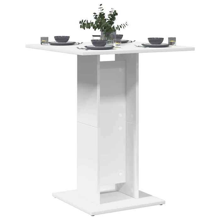 vidaXL Table de bistro Blanc 60x60x75 cm Aggloméré
