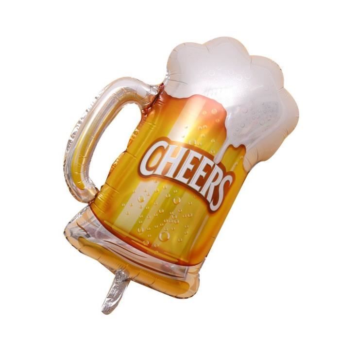 Ballon Helium Joyeux Anniversaire En Forme De Verre A Biere Ballon Helium Biere Decoration Pour Anniversaire Mariage Fete Etc A Cdiscount Maison