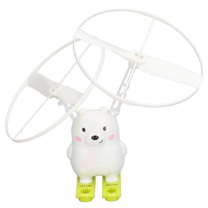 Jouet Hélicoptère à Main En Bois - Hélicoptère Volant Manuel Pour Enfants, Jeu De Plein Air, 14,5 X 16,8 Cm