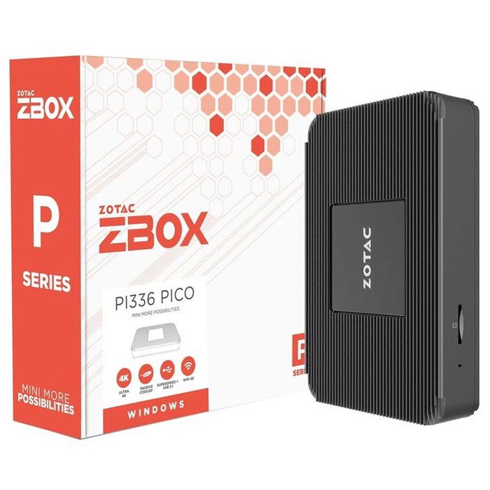 Zotac ZBOX PI336 W5C Intel® Celeron® N6211 4 Go LPDDR4 SDRAM eMMC Windows 11 Pro Mini PC Neuf - vue 6