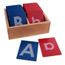 Sharplace Montessori Alphabet 26 Lettres Boîte Kit Carte de Lettres en Papier Sablé Jouet Pédagogique pour Enfants Bébés 