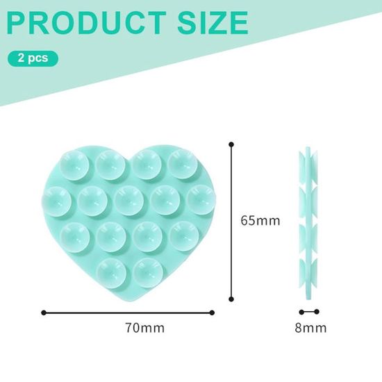 Lot De 4 Ventouses En Forme De Cœur Pour Téléphone Portable