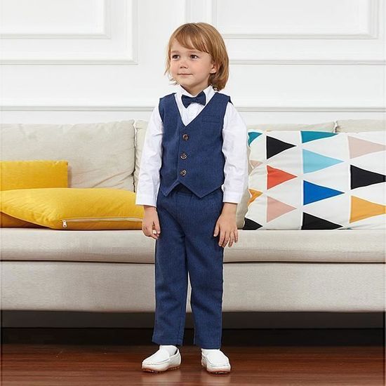 Costume gar on mariage Bleu Cdiscount