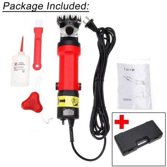 Tondeuse Chevaux Et Animaux Professionnelle 690W – 2800 Tr/min – Lame 77mm – Câble 3m – Pour Écuries Et Élevage