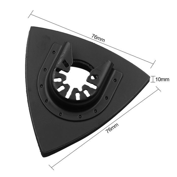 Lot De 2 Patins De Ponçage Triangulaires Pour Ponceuse Oscillante - Adhésif Arrière, 9,3x9,3 Cm - En éponge, Pour Bois, Pierre