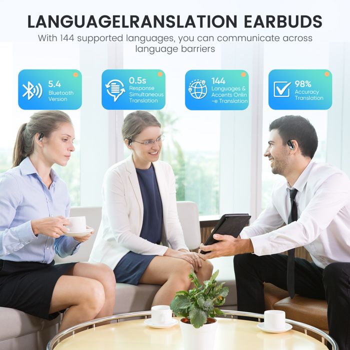 Oreillette Traduction Instantanée Huajun - 144 Langues, 32,53€ At