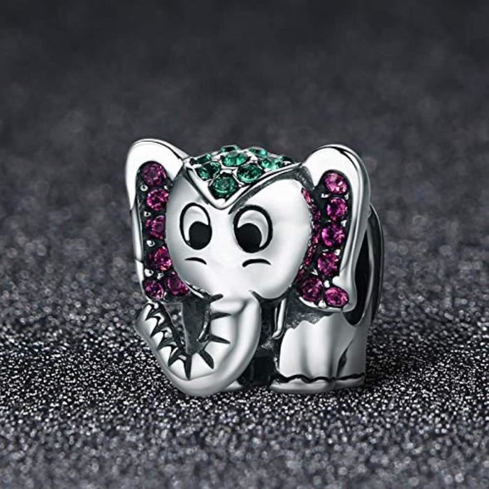 Charm S V1ICV Charms femmes Elephant Charm Pandora Argent Plaque Animaux Mignons email Pour Bracelet europeen Cadeaux de Noel Achat Vente charm s Charm S V1ICV Charms femmes Elephant Charm Pandora