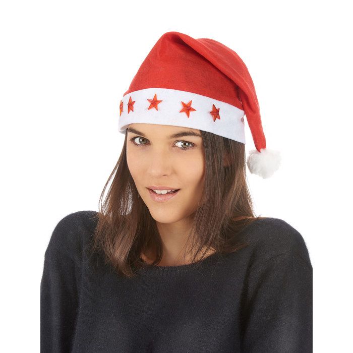 Bonnet De Père Noël Adulte Unisexe - Velours Doublé Polaire, Pompon, Taille 56-58 Cm - Pour Fêtes De Noël, Cadeau Festif