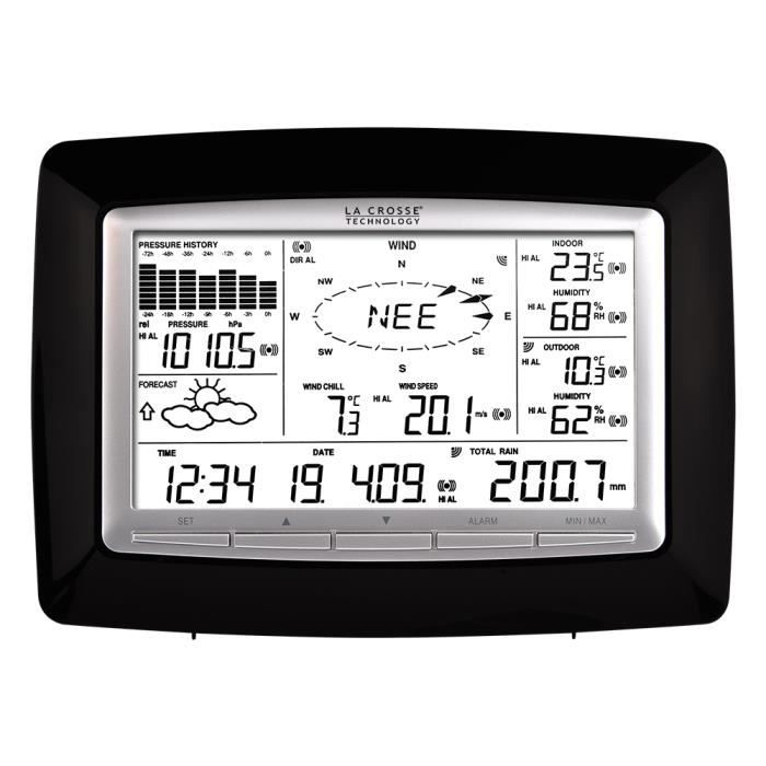La Crosse Technology - WS2812 Station météo pro familiale avec connexion PC  - Noir - Cdiscount TV Son Photo