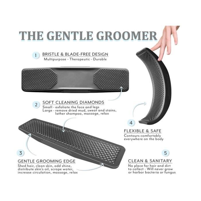 Brosse 6 En 1 Pour Chevaux En Silicone - Peigne Massage, Enlève Poils Morts, Soin Cheval, Chien, Animaux - 2