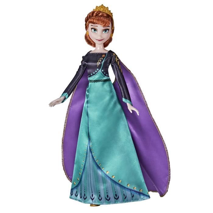 DISNEY LA REINE DES NEIGES 2 - Poupée mannequin Anna Reine - robe,  chaussures et longs cheveux roux - pour enfants - dès 3 ans - Cdiscount  Jeux - Jouets