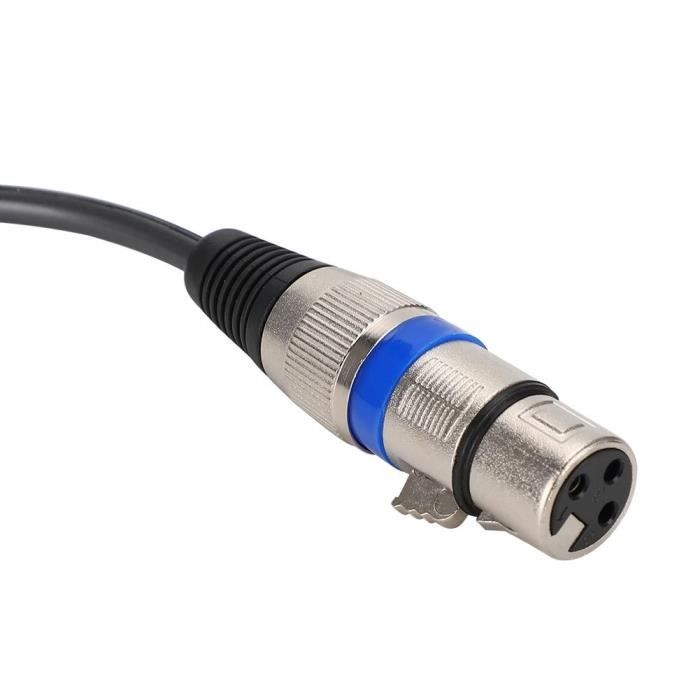 Câble Microphone XLR Mâle Vers XLR Femelle 1,5 M – Jaune, Qualité Studio, Gaine PVC Renforcée