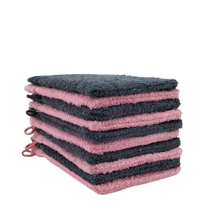 Lot De 2 Gants De Toilette 15 X 21 Cm Bleu Turquoise