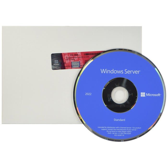 Microsoft DVD Windows Server 2022 STD. x64 16 Core [Royaume-Uni] - P73 ...