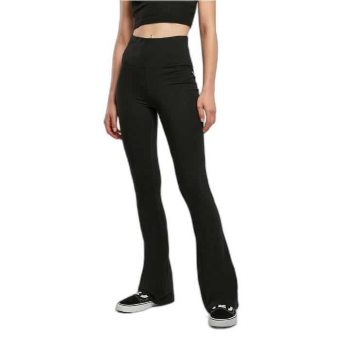 Legging femme Urban Classics Organic Stretch Jersey Bootcut noir