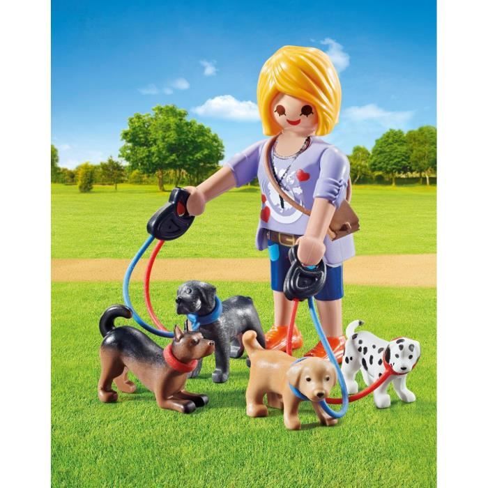 Playmobil éducatrice Avec Chiens Savants Ref 4237-A 2007 - Occasion Jeu Complet