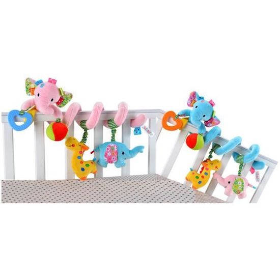 Lalang Bébé Twisty Spirale dactivités Hanging Jouets Jouet de Poussette Berceau Hochet Jouets en Peluche Ananas 