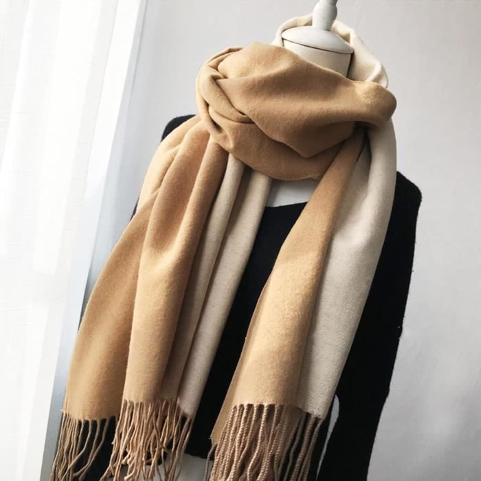 YONKOUNY Écharpe Homme Femme Coton Doux - Foulard Longue Écharpe Unie Châle Chaud Automne Hiver