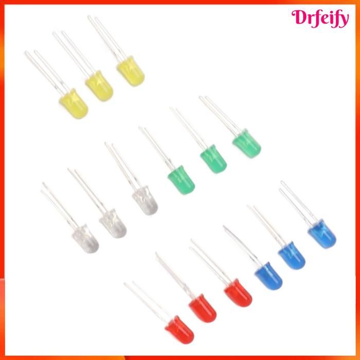 Akozon diodes lumineuses LED 100 Pcs 0,2 Pouces Diodes LED, Diodes ...
