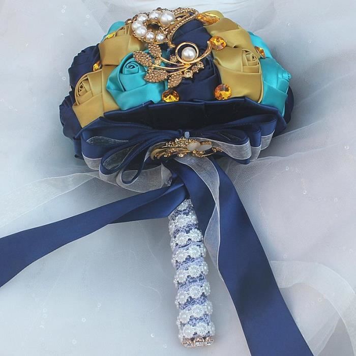 Rouleau De Ruban De Satin Bleu 15mm X 91m - Pour Emballage Cadeau, Travaux Manuels, Décoration Mariage, Anniversaire, Noël - Qualité Soie