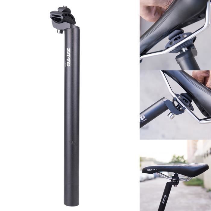 Tige de selle VTT r glable pour v lo de montagne HOMYL 350mm 450mm Alliage d aluminium 6061 Noir