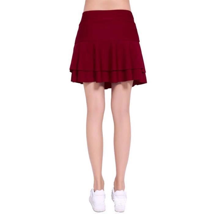 Jupe Plissée Femme Courte Patineuse Elastique Jupe Élégante Taille