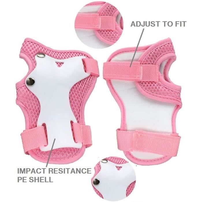 Équipement Protection Enfant Udbrud - 7 Pièces (Casque, Genouillères, Coudières, Poignets) - Pour Roller, Skate