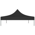 Déco Toit de tente de réception - Toile de Tonnelle 4x3 m Noir 270 g-m² Pour Extérieur Terrasse Jardin Patio - 9813-3