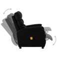 48250Haut de gamme® Fauteuil Relax électrique - Fauteuil de massage pour Salon ou Chambre à coucher - Noir Similicuir-3