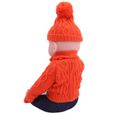 VINGVO Vêtements de poupée Pull Pantalon Chapeaux Écharpe Gants Accessoires de poupée de 18 pouces (Q18-789 Orange 43 cm)-3