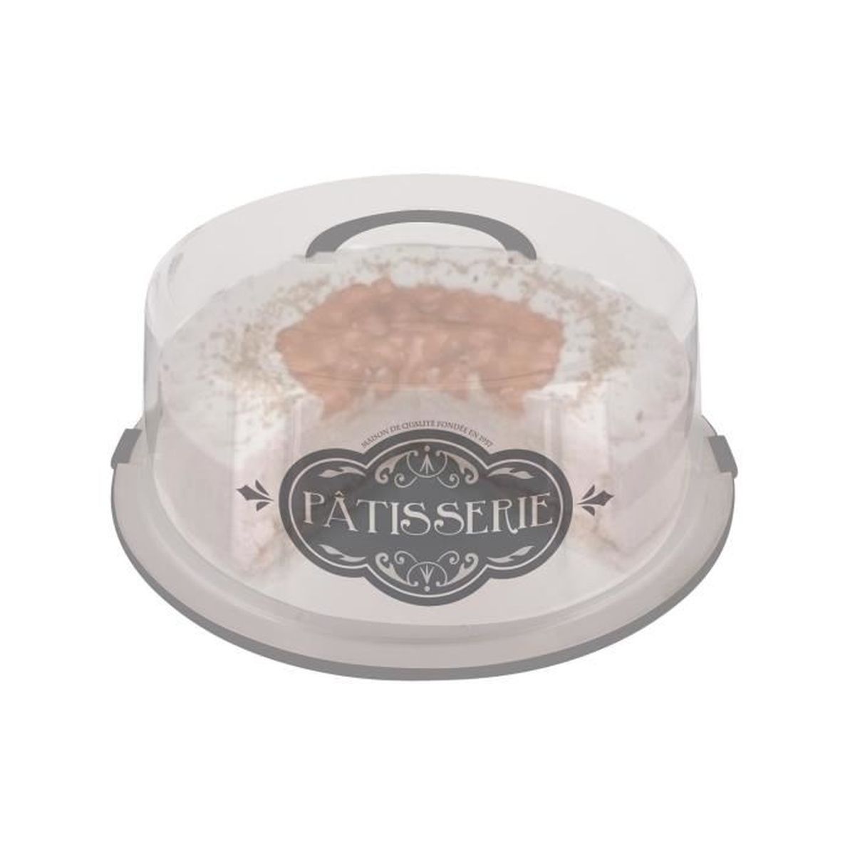 Boite A Gateau Cake Cupcakes Tartes Transport Facile Avec Poignee Plastique 30cm Cdiscount Maison